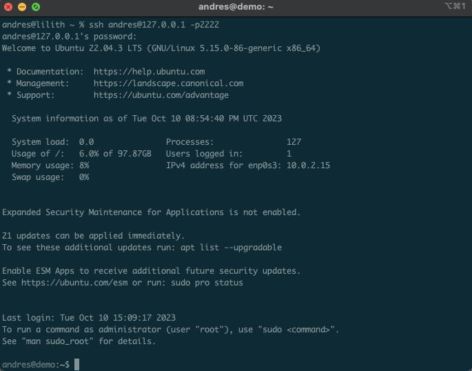 ssh-ubuntu-first-time