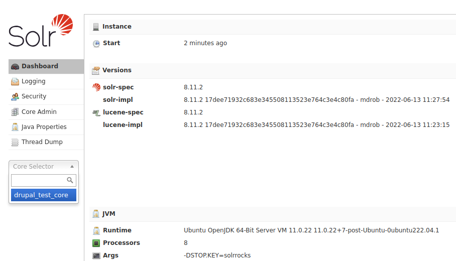 Solr Collection Running