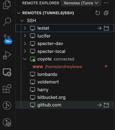VSCode Remote Explorer